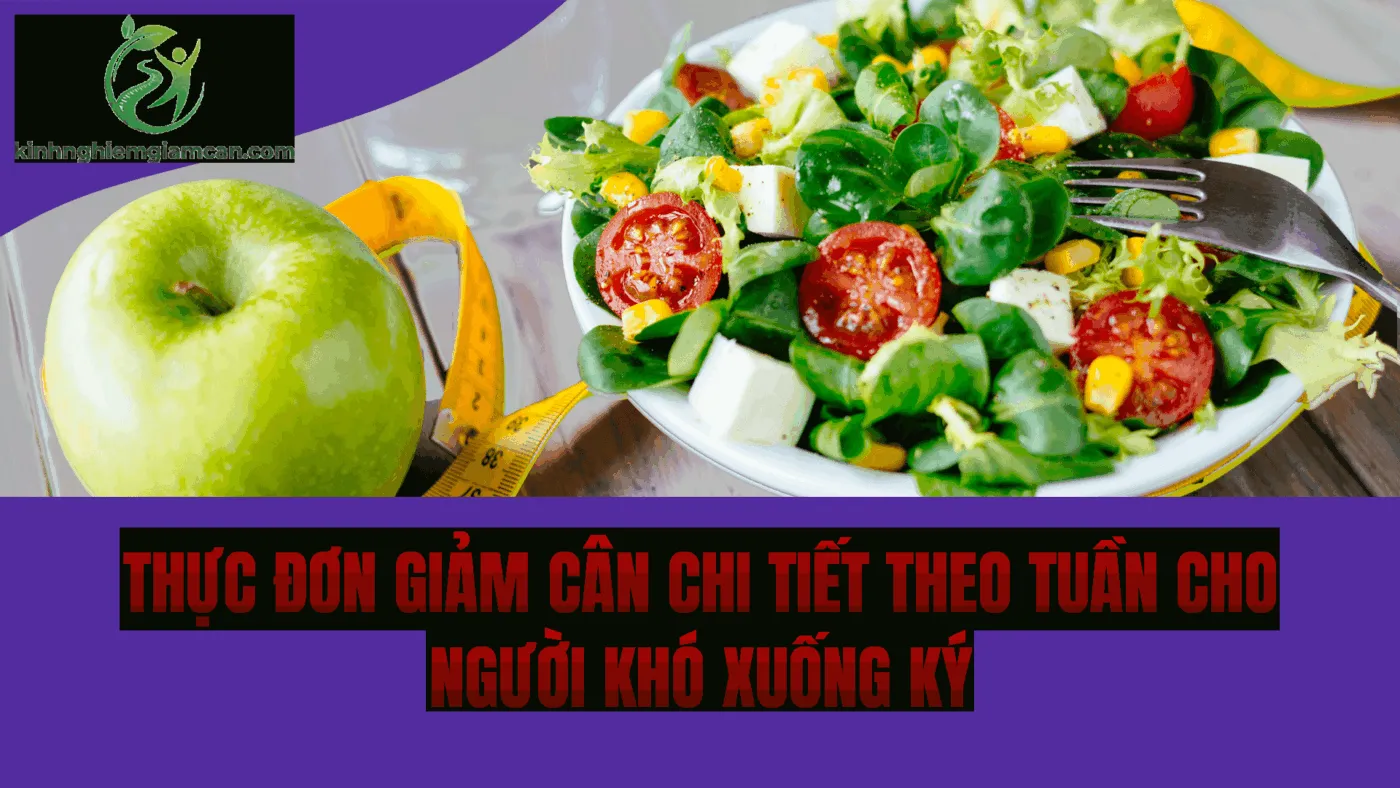 Thực đơn giảm cân chi tiết theo tuần cho người khó xuống ký