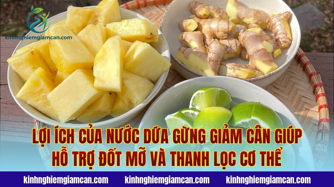 Lợi ích của nước dứa gừng giảm cân giúp hỗ trợ đốt mỡ và thanh lọc cơ thể