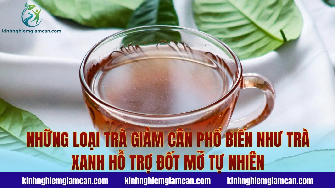 Những loại trà giảm cân phổ biến như trà xanh hỗ trợ đốt mỡ tự nhiên